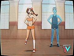 Eri-chan's intense home workout featuring deepthroat, big tits, and monster cock action by Derpixon