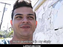 A young and straight Spanish Latino athlete has rough anal sex with a gay man for money