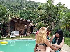 snow white gets fucked in brazilian mansion orgy