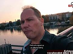 picked up this busty german milf in nylons on the street