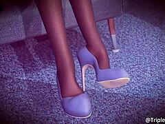 Watch this 3d animated footjob compilation with cum on feet in hentai style.