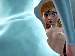 Oh wow, Mavis has a wild threesome with Elsa and Anna, including double penetration and creampie in the hotel!