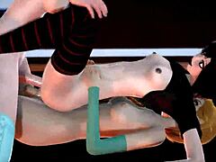 Oh wow, Mavis has a wild threesome with Elsa and Anna, including double penetration and creampie in the hotel!