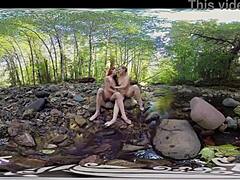 Ana Molly and Belle yank amateurs in outdoor lesbian fingering