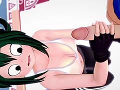 froppy says, 'wet after exercise, play with big dick'