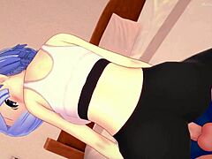 Rem's post-work relaxation turns into steamy hentai action