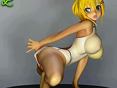 Takaoka Mizuki As Beer Server In Mizugi Kanojo The Animation