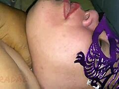 Suggestive encounter with latina prostitute involving intimate pleasures.