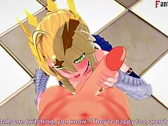 in this pov fantasy, artoria pendragon from fate zero gets fully immersed in the action.