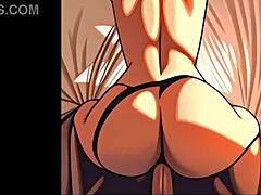 アニメヘンタイAIがセクシーな女を男に激しく突かれるショー