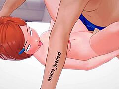 Redhead Gwen in Ben10 parody, bent over for pleasure