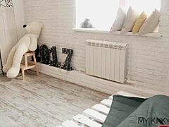 Sexy kitten teases you wearing a naughty buttplug