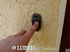 Oiled Up Tight Pussy Girls Bent Over, Stretched by Monster Cocks