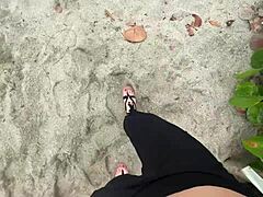 Public Blowjob and Sex on Santa Marta Beach Trip with Sara Blonde Feels Insane