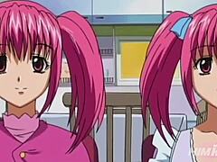 Tricking twin stepsisters' boyfriend into hard sex, he catches us. Hentai uncensored action unfolds.