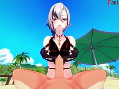 Arlecchino Bikini Sex On Beach, Hard And Wild, Genshin Impact Full At Fantasyking3!