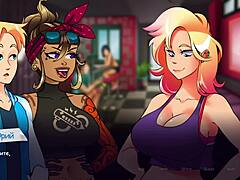 Blonde mommy slut gives blowjob in Woodchester gameplay part 8