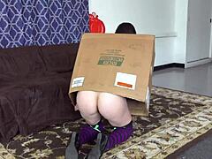 Oblivious stepmom wears costume in steamy scene