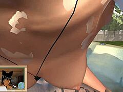 sonia and olivia getting naughty in the backyard hot tub 😏