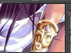 Athena from Saint Seiya with her big boobs in a hentai cosplay