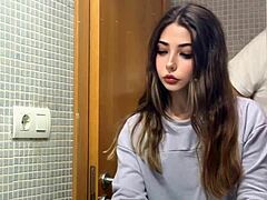 Teen Babe's Forbidden Bathroom Encounter with Stepdad