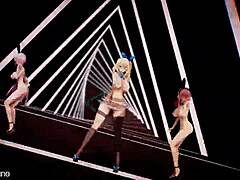 Lovely girls dancing to Luvoris in MMD video