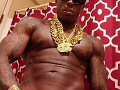 brunette hallelujah johnson worships huge black monster cock while jerking off solo