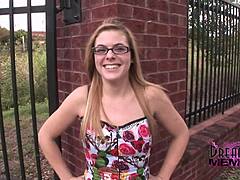 Nerdy cutie gets naked in Ybor City