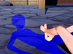 Uraraka Delivers Intense Footjob and Creampie Fuck