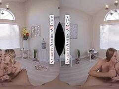 Kenna James and Veronica Weston in Naughty America VR Threesome