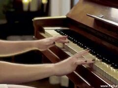 The intense look she gives while blowing you, leading to a powerful cumshot