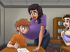 Demon Marks Big Ass Teacher With Anal And Blowjob