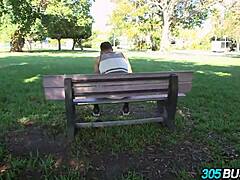 tiny latina veronica rodriguez handles two cocks on 305bus.