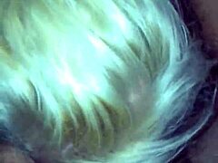 Blonde Slutty Wife with Big Tits and Ass Gives Intense Blowjob to Amateur Husband