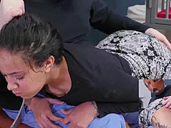 Little Bubble-Butt Slave Kingsley Punished Hard on Ass While Gargling Cum