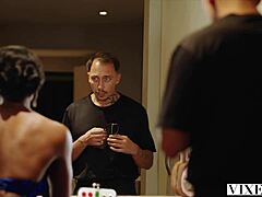 I am Nicole, the sultry singer, finally seducing my longtime crush with heels and licks.