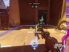 LewdNeko feels the spanking while playing Overwatch.