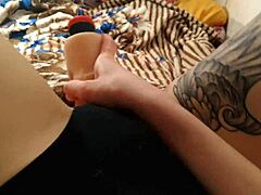 Horny Tattooed Babe Self-Fucks with Big Dildo, So Wet! 💦