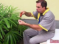 tranny amanda ferraz lures two guys into raw 3some! 🔥