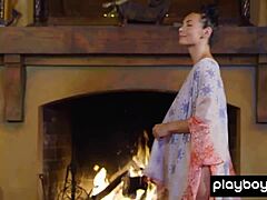 erotic naked yoga with big boobed daniella smith and busty gf 😍