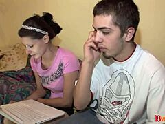 Desperate Sex Measures as Alena Takes Cumshot in Shaved Pussy!