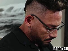 Twink Rob Quin pleases his stepdad with a bareback blowjob