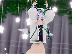 3D star Amane Kanata's sexy dance in dark green outfit