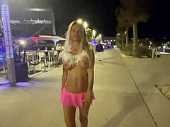 Monika Fox flaunts big boobs in solo public stints
