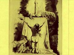 Vintage comic drawing from antique collection