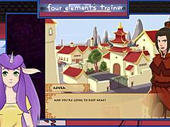 Azula showers in Avatar Four Elements Trainer 21