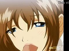 Subtitled uncensored hentai featuring a mature Asian woman masturbating