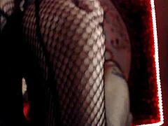 bbw mistress teases foot and stocking rubs on webcam voyeur style