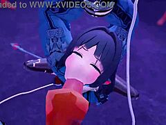 3D animated Jane in erotic scenes of an anime nature