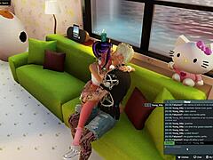 In 3dxchat, Lolivix 53's boyfriend brutally fucks a skinny 18-year-old anime girl's shaved pussy and ass while recording without her knowing.